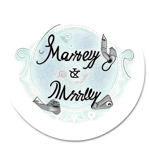 The Names Jack And Marley Written In Cursive In The Shape Of A Circle