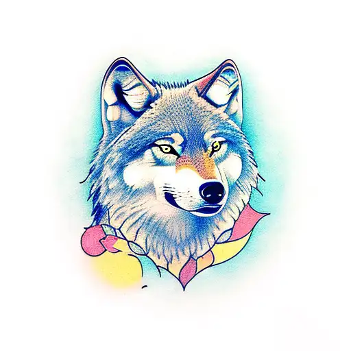 Wolf In A Forest With Alphabet S