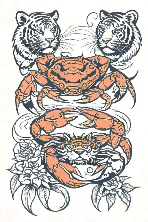 Crab And Tiger Emerging