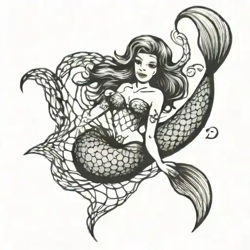 Mermaid In A Net