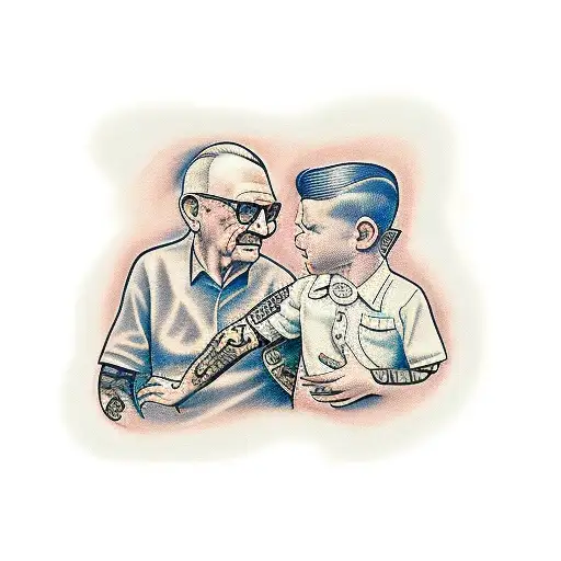 Grandson And Grandfather Bond