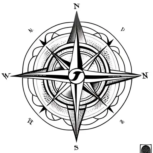 Vines Wrapped Around Outside Of Compass