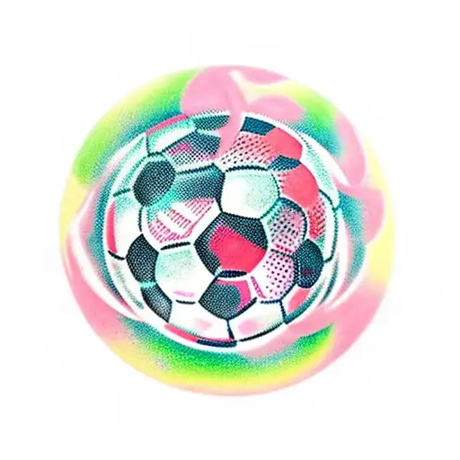 Soccer Ball Delicate With Pink Colors