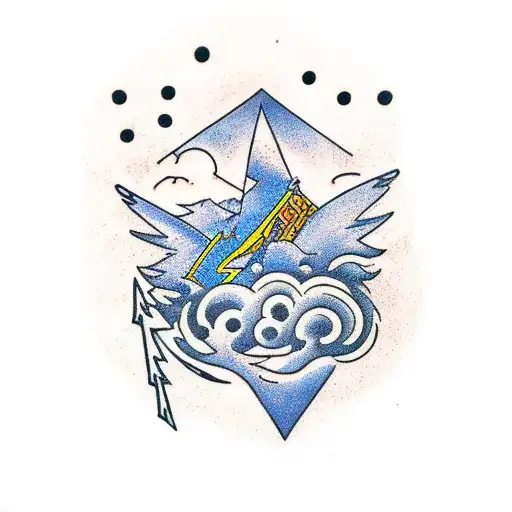 Top Of A Mountain During A Tunderstorm With Lightning