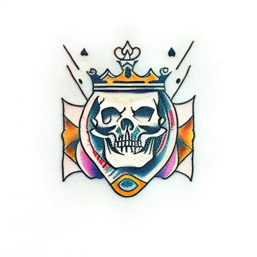 King Of Cups But With A Skull