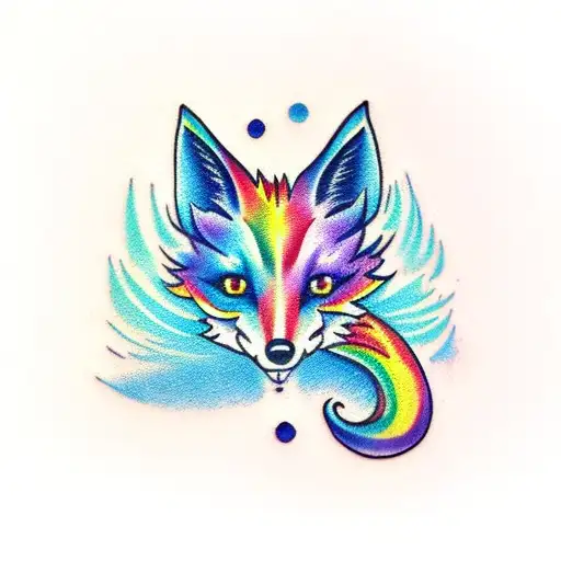 Nine Tail Fox Rainbow Tail