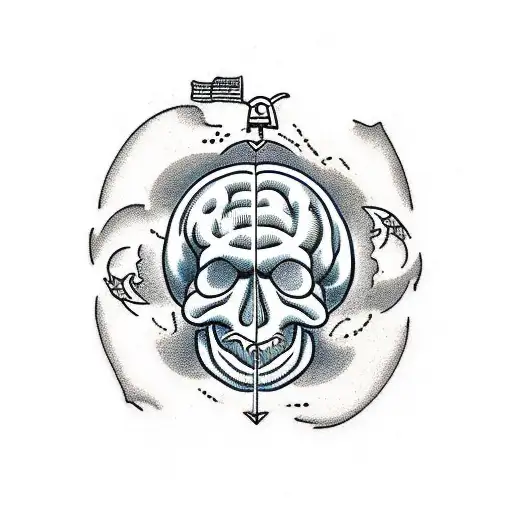 A Brain As A Prisioner Inside A Skull