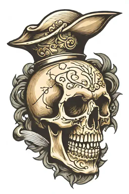 Old Skull With A Golf Tooth