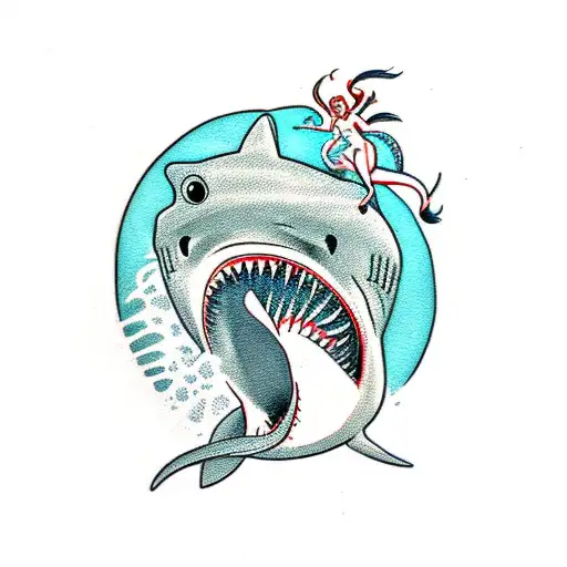 Shark With Mermaid