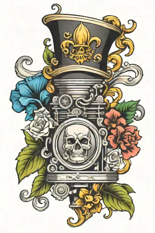 Engine Motorcycle Fleur De Lys 7 Incorporated Children And Tree Travel