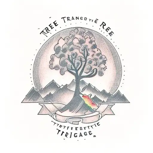 Tree With The Roats In Triangule