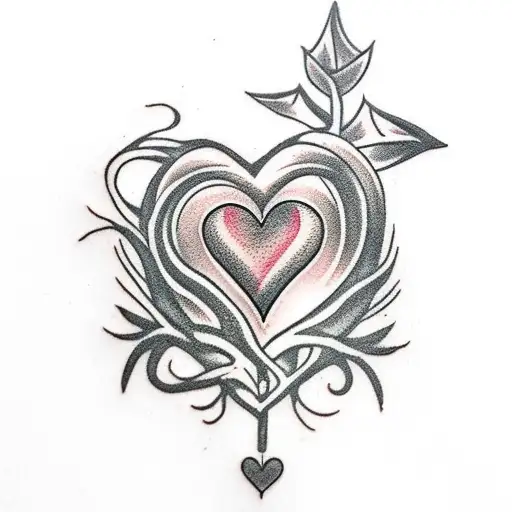 A Small Tree With Roots Growing Into The Shape Of A Heart