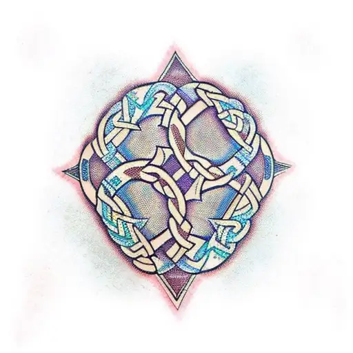 Traditional Romanian Pattern That Morphs Into Welsh Celtic Pattern