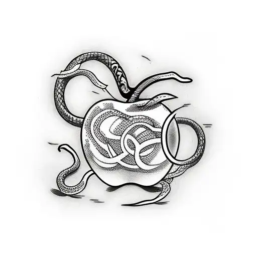 Apple With Snake