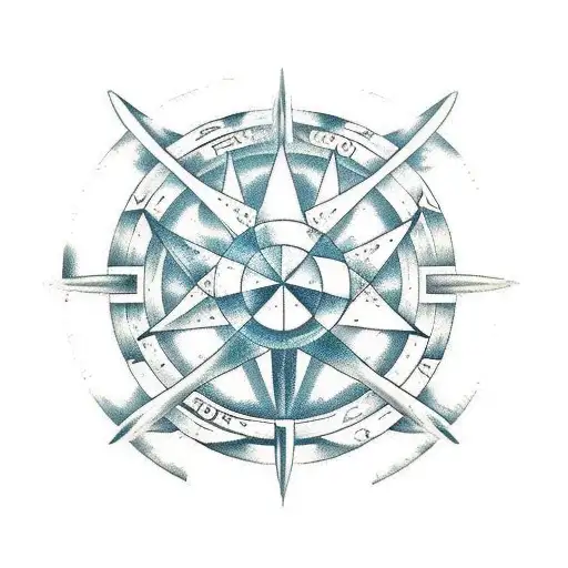Star Fire Gemini Aries Aquarius Ship Wheel