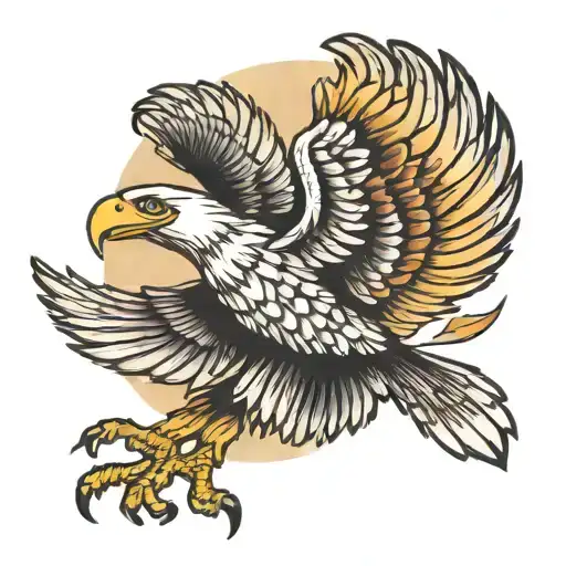 Screaming Eagle Flying