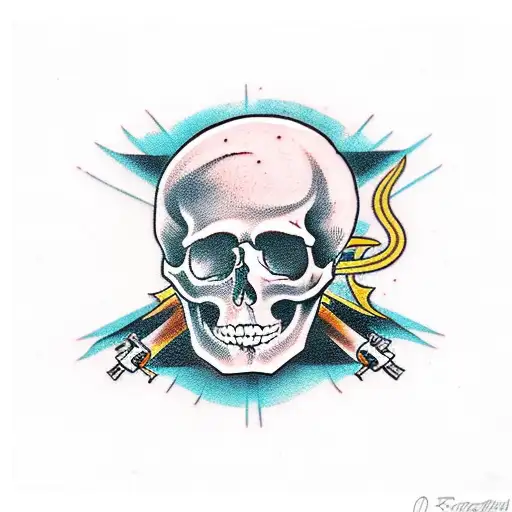 Skull And Philosophy And Clock