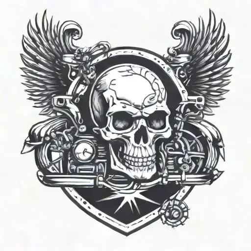Skull On Speed Motorcycle