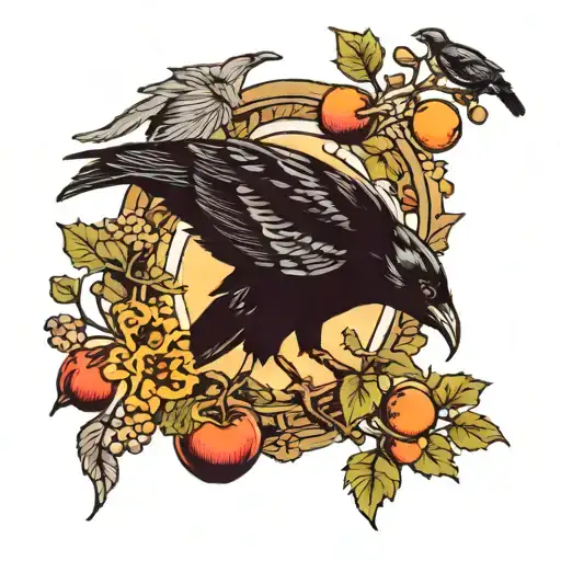 Crows Feasting On A Dead Deer