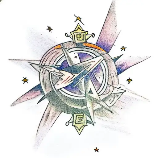 A Deck Of Tarot Cards Floating In Space With Shooting Stars