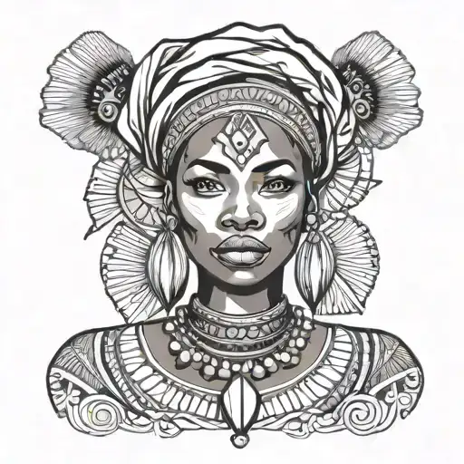 African Woman Face