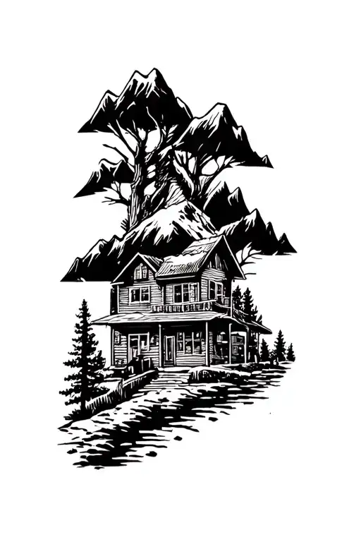 Mountain Chain See In The Vodergund Haus On A Street