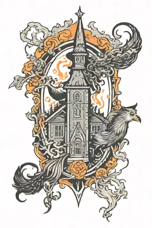 Buening Witch And Church Nordic Black Grey Orange Fire