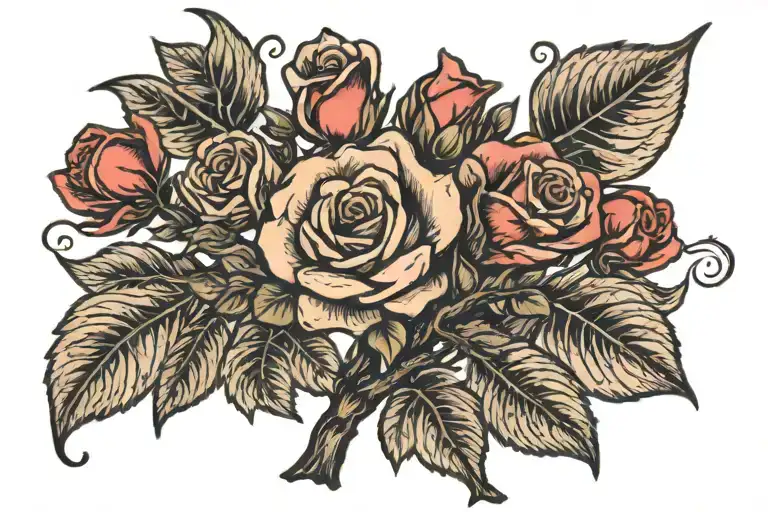 Rose Blossom Tree In