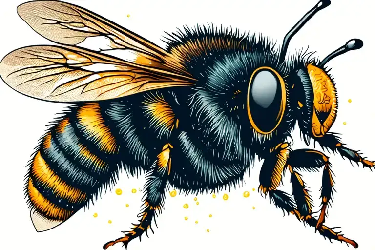 Bee And Honeycomb Pattern