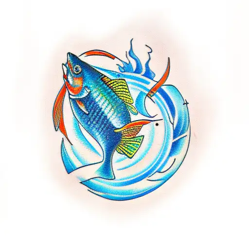 Blue And Orange Fish