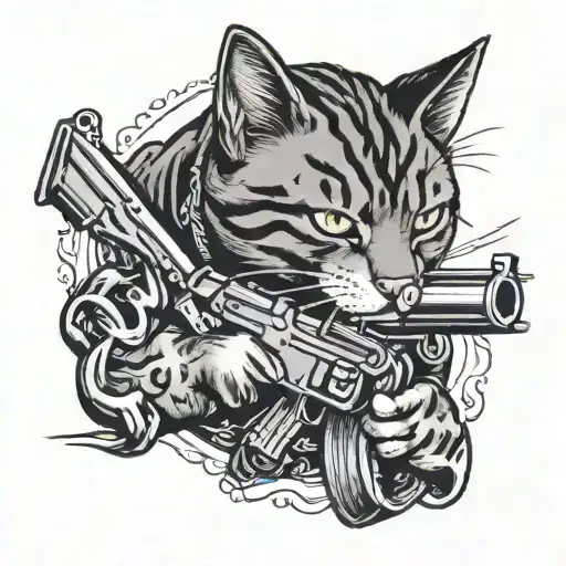 Alley Cat With Guns