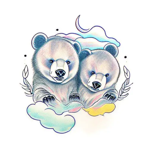 Twin Bear Cub Faces
