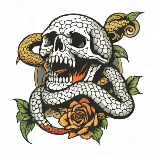 Snake And Skull