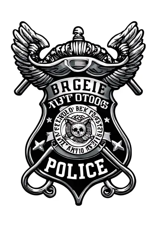 Police Badge Intertwined