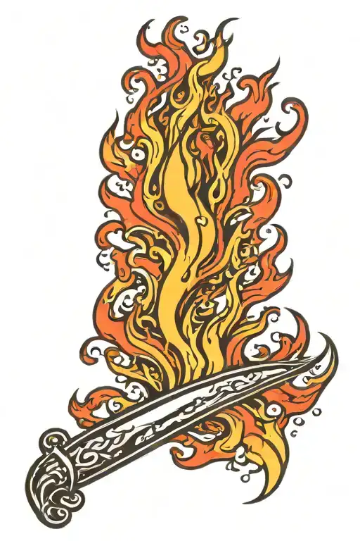 Fire Flames Left Arm