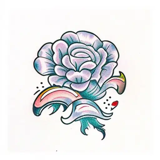 Colorful Old School Camera With Poppy In Background