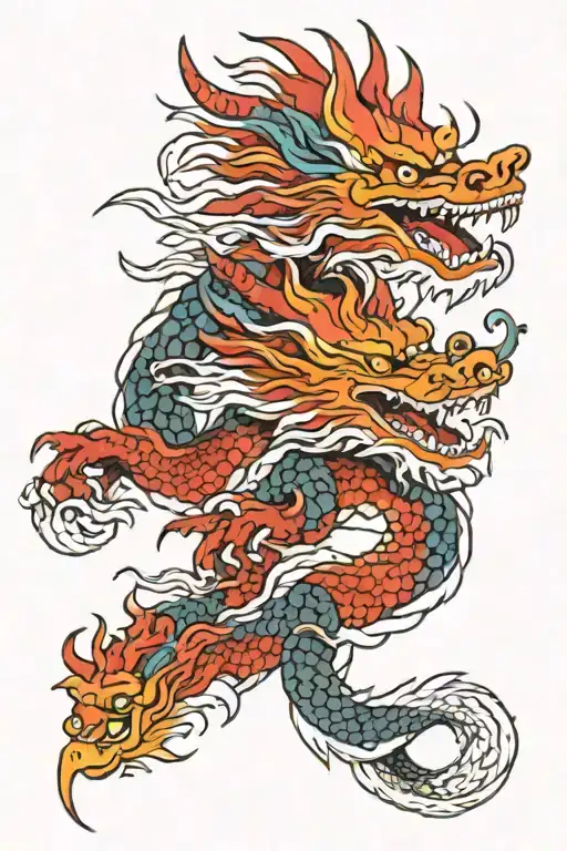 Two Headed Japanese Dragon