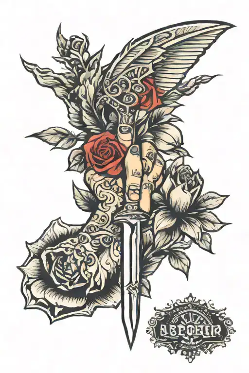 Female Hand Holding A Knife