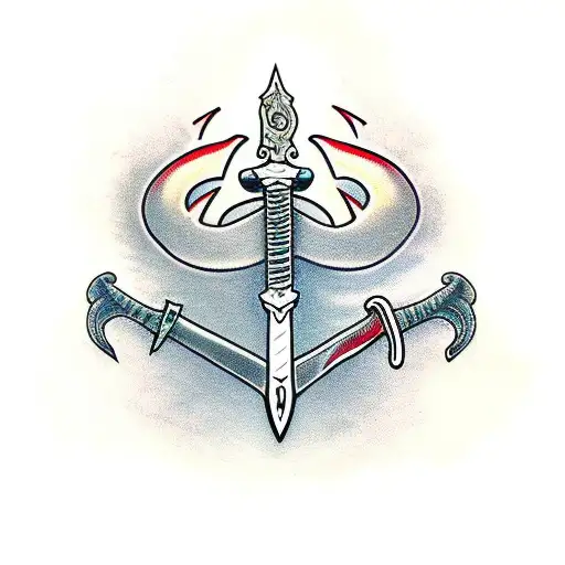 Sword Surrounded By Snake