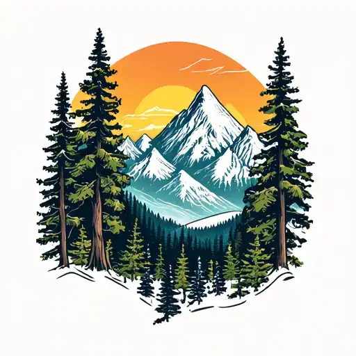 Mountains In The Trees Nature Inspired