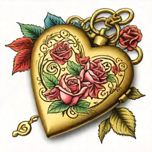 Open Locket Necklace Heart Shaped