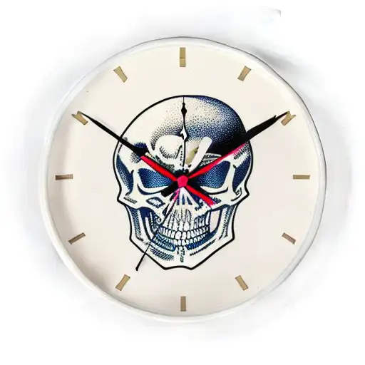 Skull Clock Knife