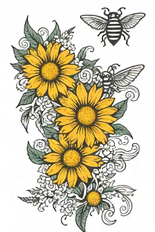 Daisies With Taurus And Virgo Symbol Incorporated