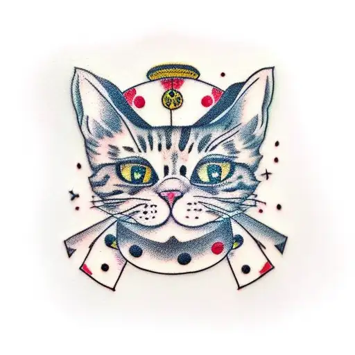 Dotted Cat On The Rooftop