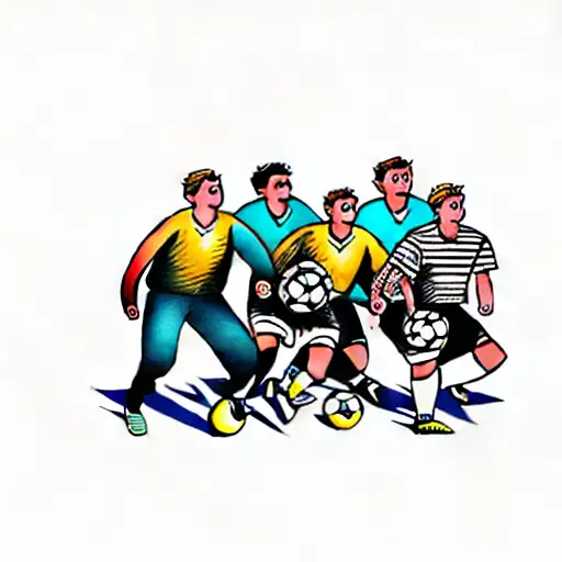 A Group Of Soccer Players Holding A Trophy