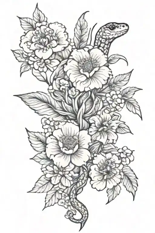 July August November And December Birth Flowers And Snake