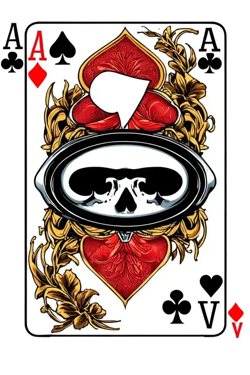 Ford Mustang With Poker Cards