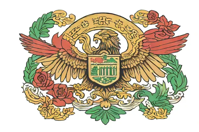 Mexican Flag With Eagle