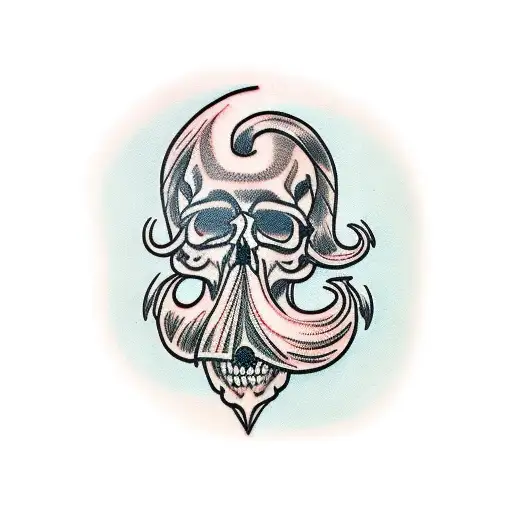 Beard Skull Kissing Girl