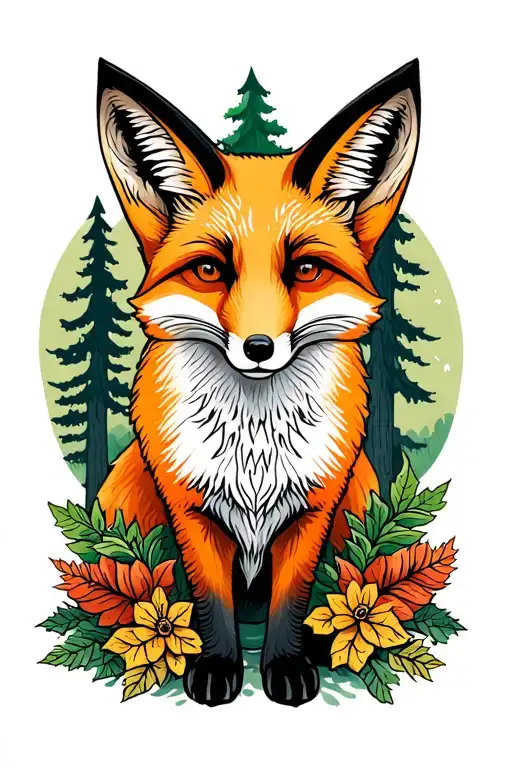 Fox In Forest